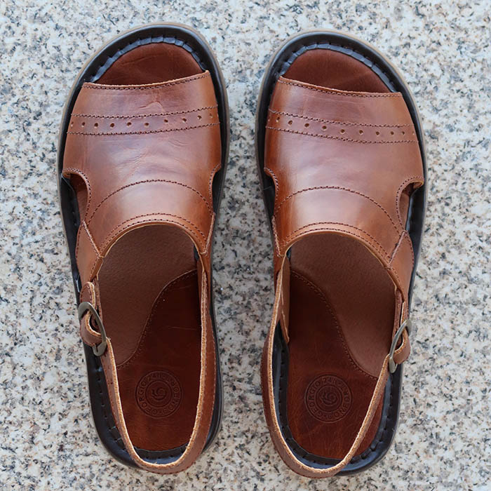 Sandália de homem Castanho