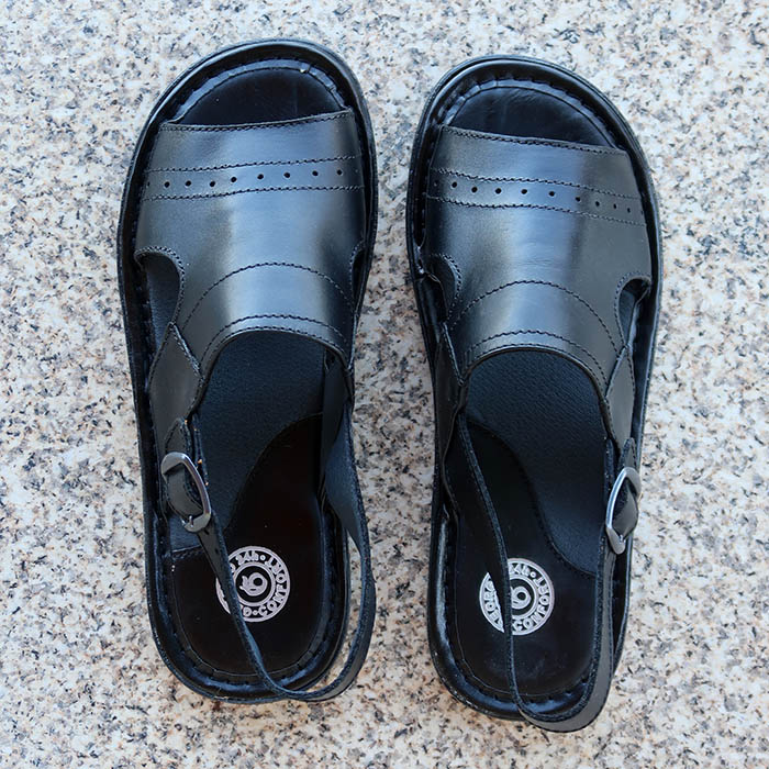 Sandália de homem Preto