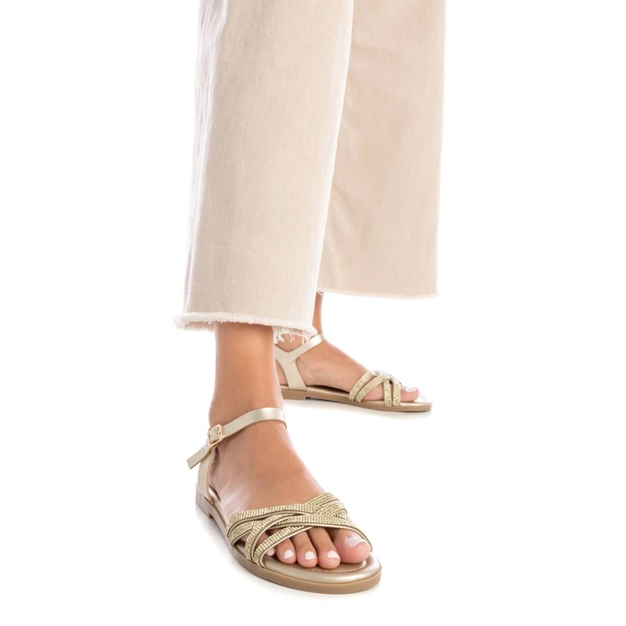 Sandália Xti Rasa Dourada