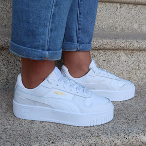 Zapatillas-PUMA-Carina-Street-en-blanco-con-oro