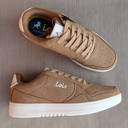 Sapatilha-de-Homem-em-Bege-da-Lois Sapatilha-de-Homem-em-Bege-da-Lois