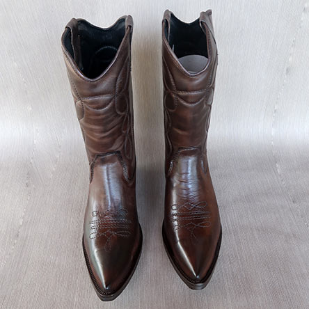 Bota-de-Cowboy-para-homem-em-Castanho