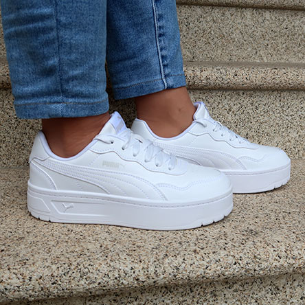 Puma-Sapatilha-de-Plataforma-em-Branco