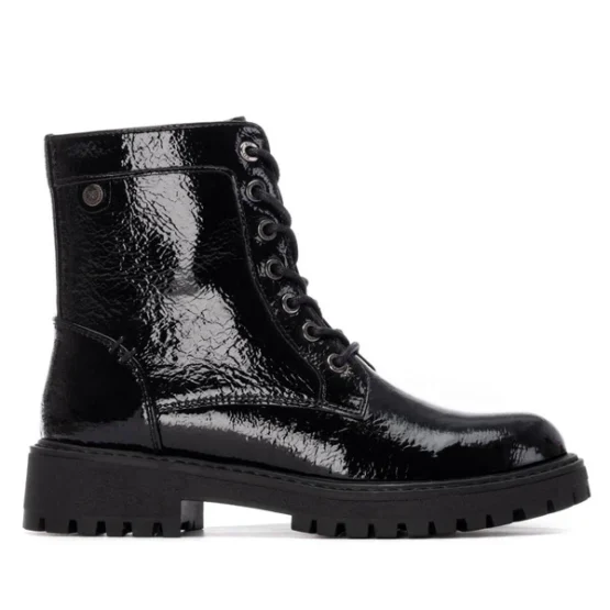 Bota estilo Militar para Senhora em Preto