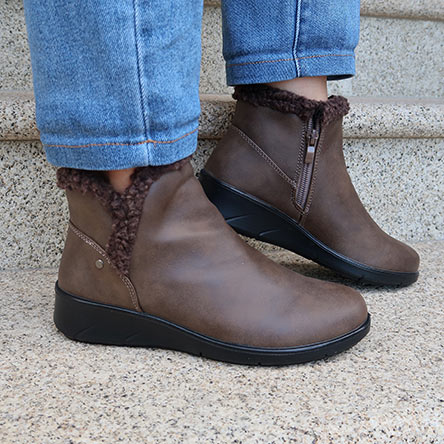 Bota-Castanha-para-Mulher-Confortável Bota-Castanha-para-Mulher-Confortável